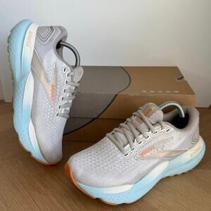 Brooks Glycerin 21 Coconut/Aqua/ Beige Women Running Sneakers - SZ 6.5